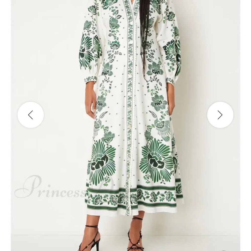 Prince Green Floral Maxi Dress